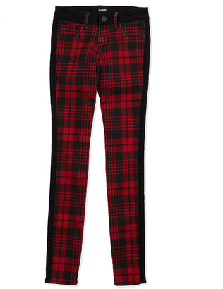 Hudson Leeloo Skinny Plaid Denim Jeans, Red/Black, Girls' 7-16