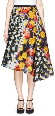 Peter Pilotto Waffle floral print skirt