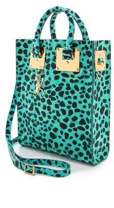 Sophie Hulme Leopard Mini Tote Bag