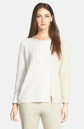 Lafayette 148 New York Textured Cotton Blend Sweater