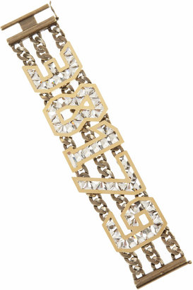 Lanvin Macao gold-tone Swarovski crystal bracelet