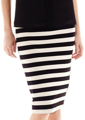JCPenney BY AND BY by&by Striped Midi Skirt