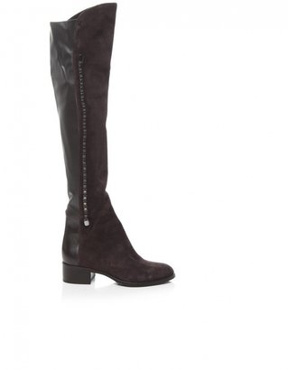 Le Pepe Women's Suede Front Over The Knee Boots