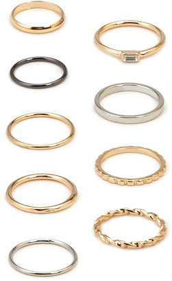 Forever 21 Twisted & Plated Ring Set