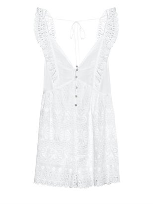 Zimmermann Porcelain embroidered playsuit