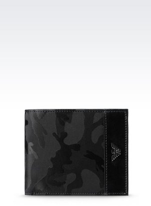 Emporio Armani Bi-Fold Wallet In Camouflage Nylon