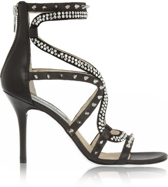 MICHAEL Michael Kors Larissa embellished leather and suede sandals