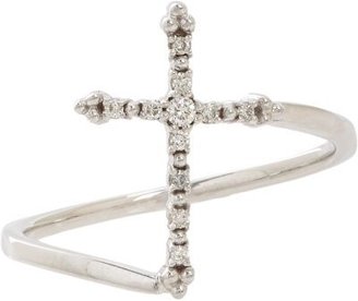 Stone Pavé Diamond & White Gold Grace Spiral Ring