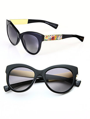 Dolce & Gabbana Modified Cat's-Eye Sunglasses