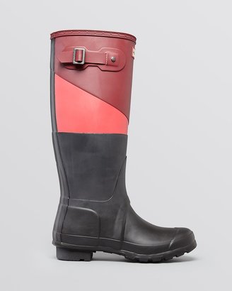 Hunter Tall Rain Boots - Asymmetrical Colorblock