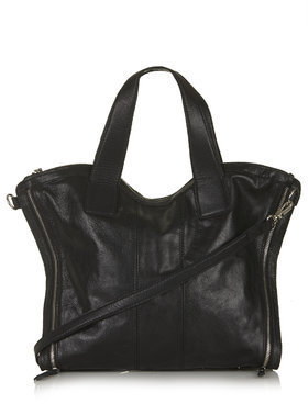 Topshop Womens Leather Holdall - Black