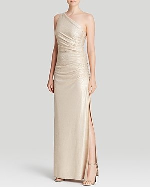 Laundry by Shelli Segal Gown - One Shoulder Embossed Animal