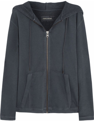 Zadig & Voltaire Ponchy crystal-embellished cotton-terry hooded top