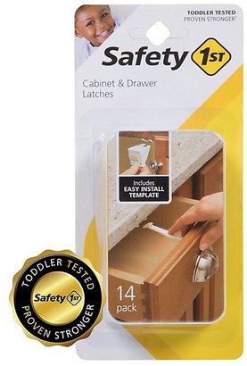 Safety 1st Easy Install Cabinet & Drawer Latch In White (14Pk)