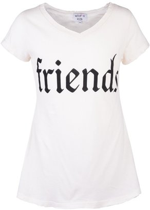 Wildfox Couture Girls Ivory 'Together' Cotton Jersey Top