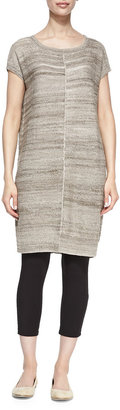 Joan Vass Short-Sleeve Linen-Blend Tunic, Women's