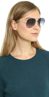 Victoria Beckham Petite Aviator Sunglasses