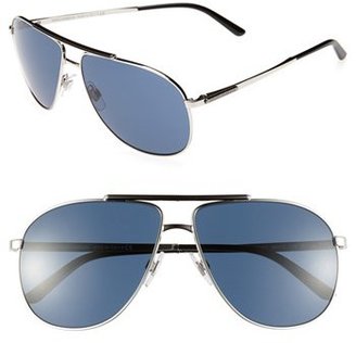 Dolce & Gabbana 61mm Double Bar Pilot Sunglasses