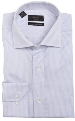 Alara purple and blue striped cotton point collar dress shirt