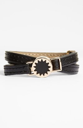 House Of Harlow Sunburst Leather Wrap Bracelet