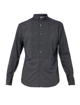 John Varvatos Pin-dot print cotton shirt
