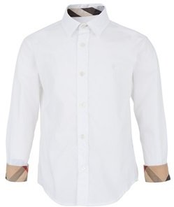 Burberry White Nova Turn Up Shirt