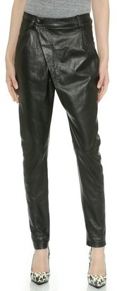 R 13 Leather X-Over Pants