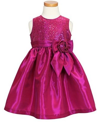 Sorbet Sequin Taffeta Dress (Toddler Girls & Little Girls)
