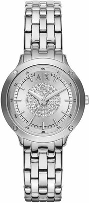 Armani Exchange Silver Dial and Stainless Steel Bracelet Ladies Watch