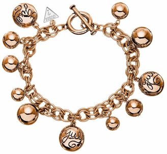 Guess - Rose Gold Plated Bauble Charm Chain Bracelet Ubb51201