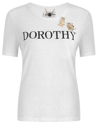 Muveil White Cotton Dorothy T-Shirt