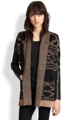 Twelfth St. By Cynthia Vincent by Cynthia Vincent Faux Leather-Sleeved Cotton & Cashmere Sleeve