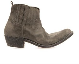 GOLDEN GOOSE DELUXE BRAND FLAT BOOTS ANKLE BOOT TEXAN Grey
