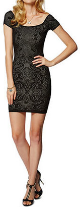 GUESS Paisley Pointelle Sweater Dress