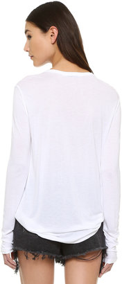 Alexander Wang T by Classic Long Sleeve Tee with Pocket