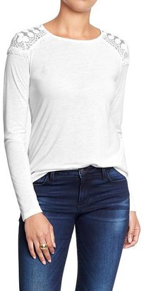 Old Navy Women's Lace-Shoulder Tees