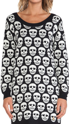 Love Moschino Printed Skull Sweater Dress