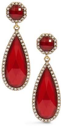 Chico's Carly Red Pave Drop Earrings