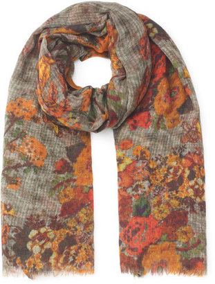 Gardenia print scarf