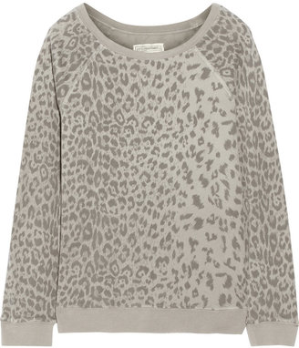 Current/Elliott The Letterman leopard-print cotton sweatshirt