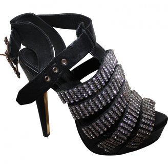 H&M ANNA DELLO RUSSO POUR Black Leather Heels