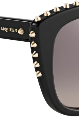 Alexander McQueen Studded cat eye acetate sunglasses