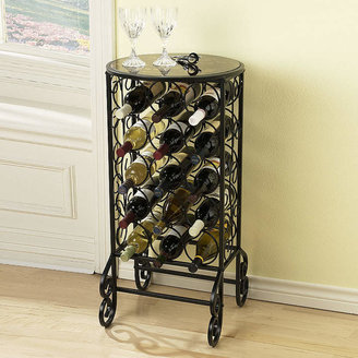 Asstd National Brand Asstd National Brand Glass-Top Wine Rack Table