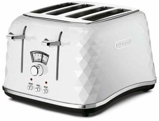 De'Longhi DeLonghi White Brillante 4 slice toaster CTJ4003