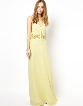 Jarlo Cami Strap Maxi Dress with Lace Insert