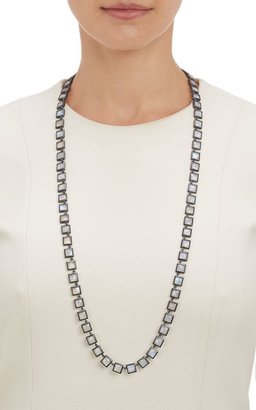Nak Armstrong Gemstone Long Necklace-Colorless