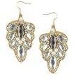 Dorothy Perkins Womens Sparkle Stone Fabric earrings- Gold