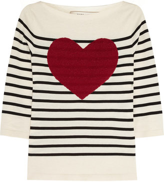 Marc Jacobs Sequined striped cotton-blend sweater