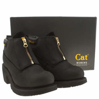 Caterpillar womens black ottawa zip boots