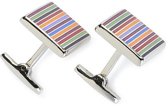 Duchamp Enamel striped cufflinks